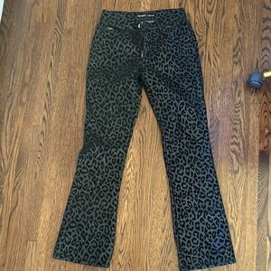 Revolt Black Leopard Textured Jeans